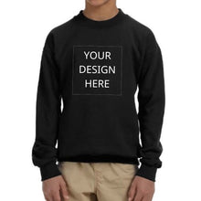 Load image into Gallery viewer, Custom Youth Fleece-Lined Crewneck Sweatshirt