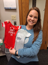 Load image into Gallery viewer, Custom Football Jersey Onesie