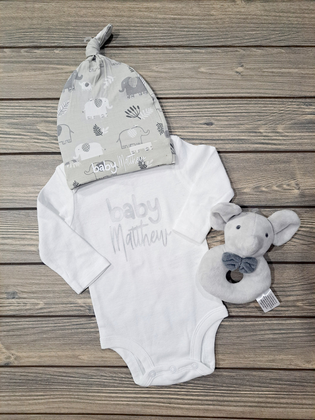 Baby Last Name Onesie Set