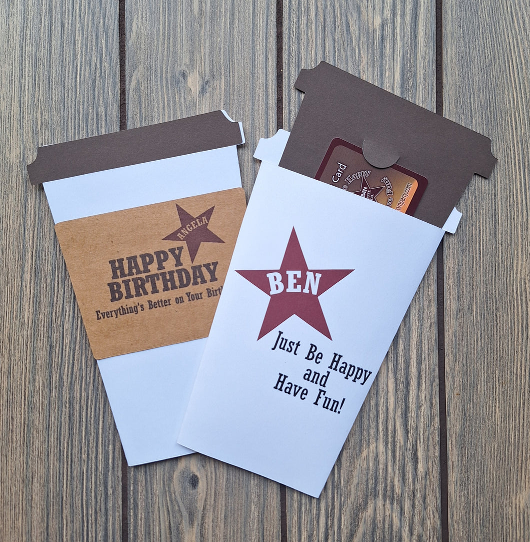 Cabin Coffee Inspired Gift Card Holders