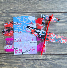 Load image into Gallery viewer, Valentine's Day Plastic Airplane Exchange Cards
