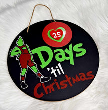 Load image into Gallery viewer, Mean &amp; Green Christmas Countdown Door Hanger
