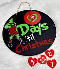 Load image into Gallery viewer, Mean &amp; Green Christmas Countdown Door Hanger
