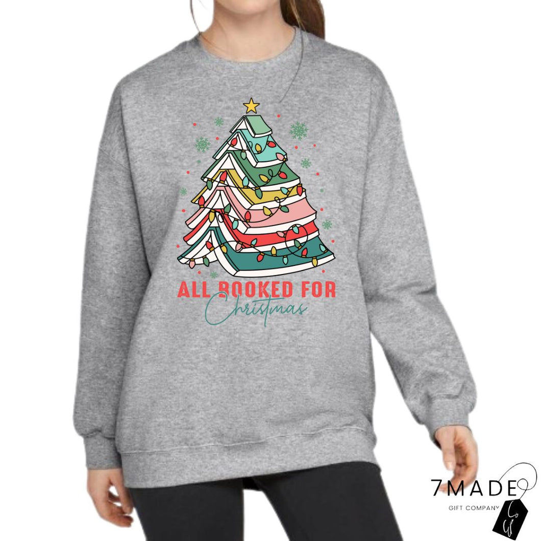 All Booked for Christmas Crewneck Sweatshirt