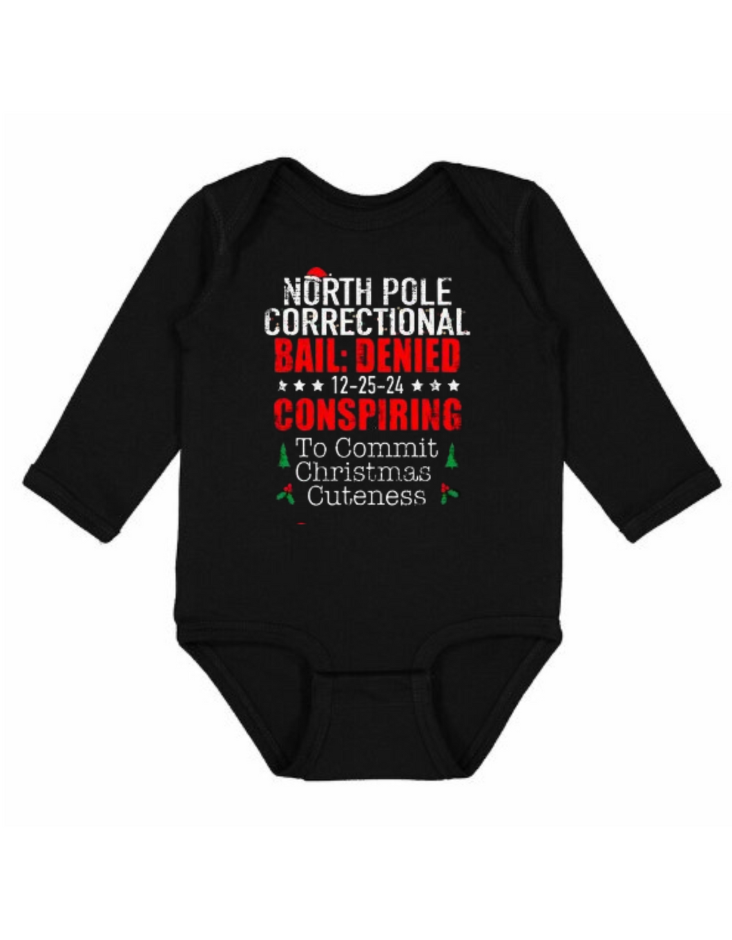 Custom North Pole Correctional Facility Onesie