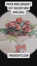 Load and play video in Gallery viewer, Paper Rose Bouquet Gift Holder
