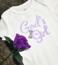Load image into Gallery viewer, God&#39;s Girl Baby Onesie
